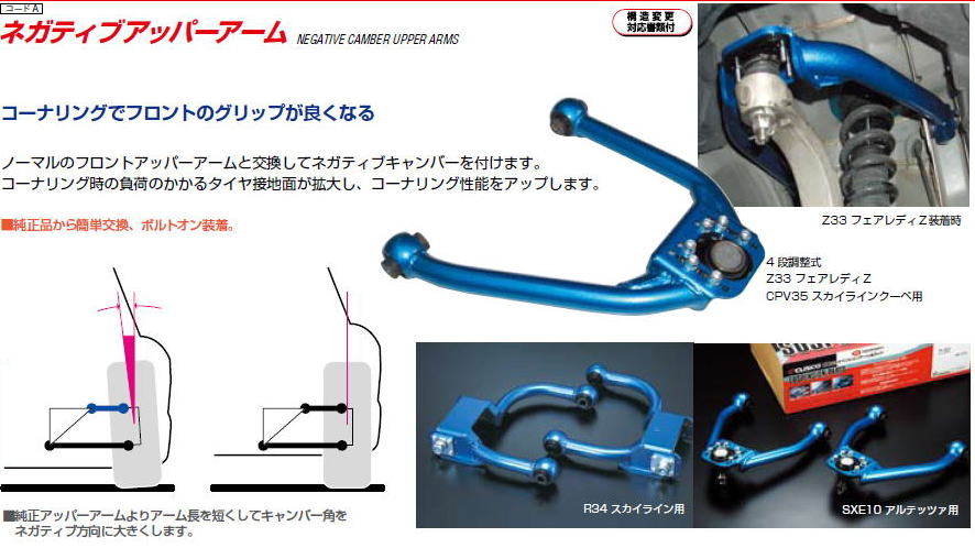 Z33 アッパーアーム　クスコ